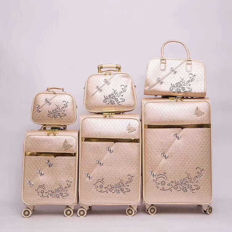 PU三件套 四件套 五件套 行李箱 拉杆箱 旅行箱产品图