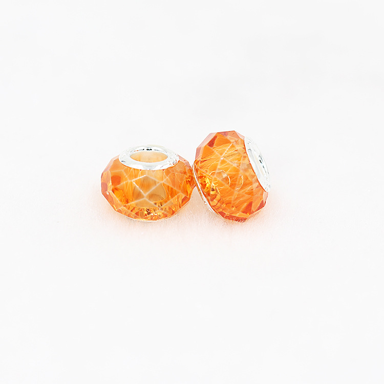 一鑫饰品手工DIY饰品 菱形精准切面水晶大孔珠 潘家风格手链散珠串珠8MM 10MM细节图