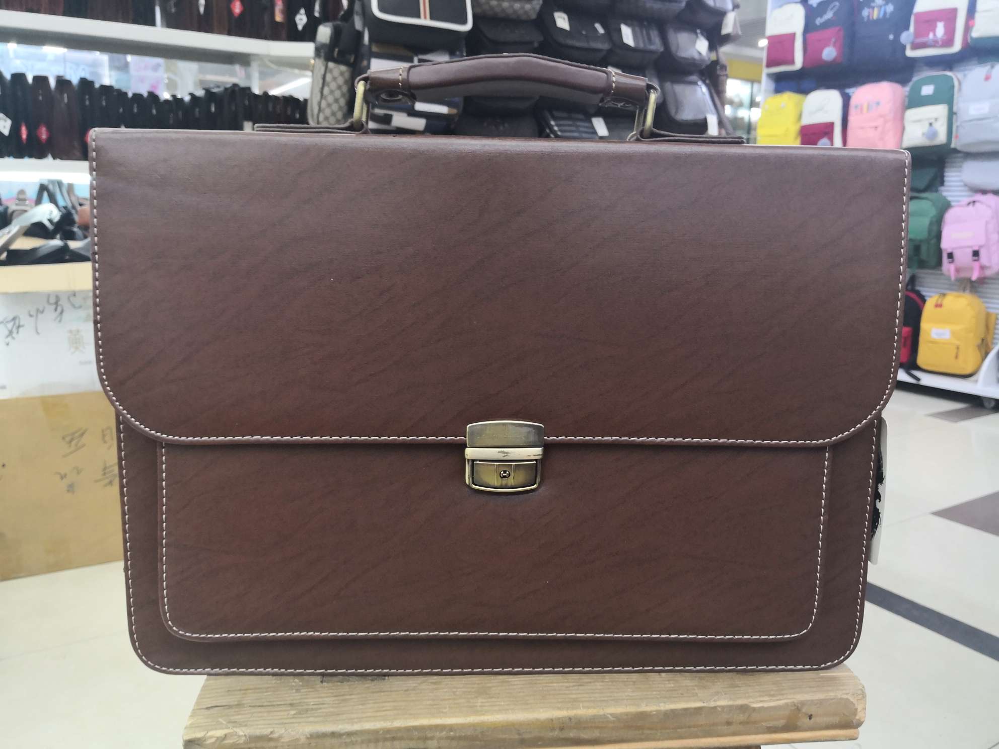 Men's business bag Briefcase File bag Men's bag Brown