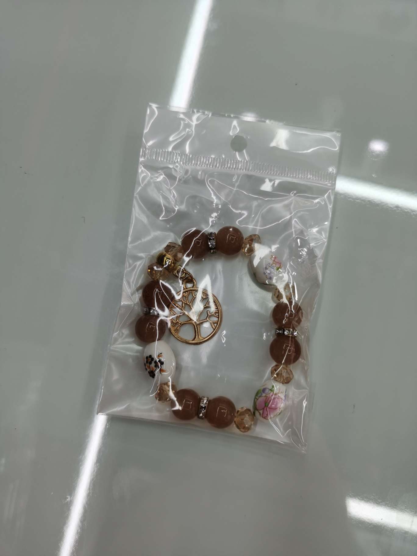 A single red bracelet