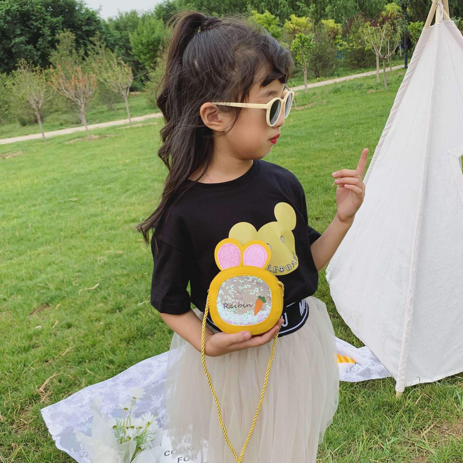 Children's Cross Bag Girl's Bag Baby New Sequins Cute Cartoon Fashion Foreign Trend Net Red Bunny Bag Mini undefined