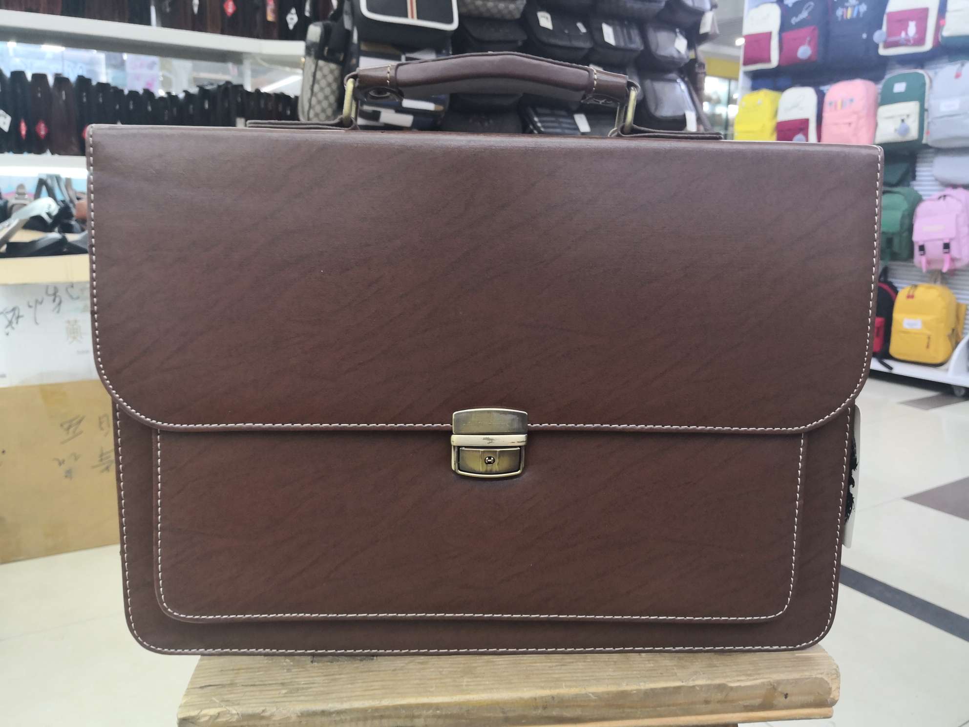 Men's Business Bag Briefcase File Bag Men's Bag Brown details Picture