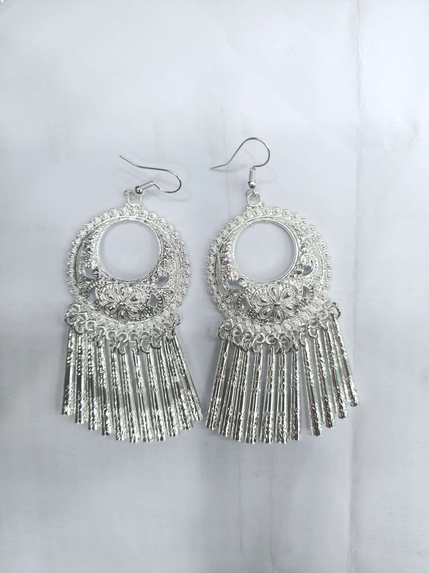 Minority Wind Slice Carved Hollow Lace Earrings