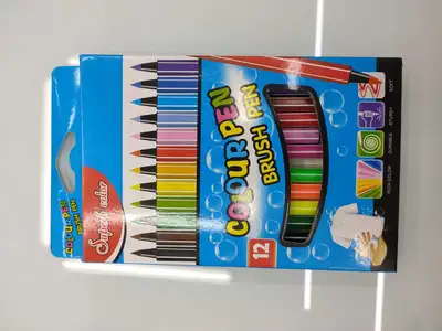 12 Color Watercolor Pen Office Business General Material Environmental Protection, Safety, Non-Toxic And Odorless