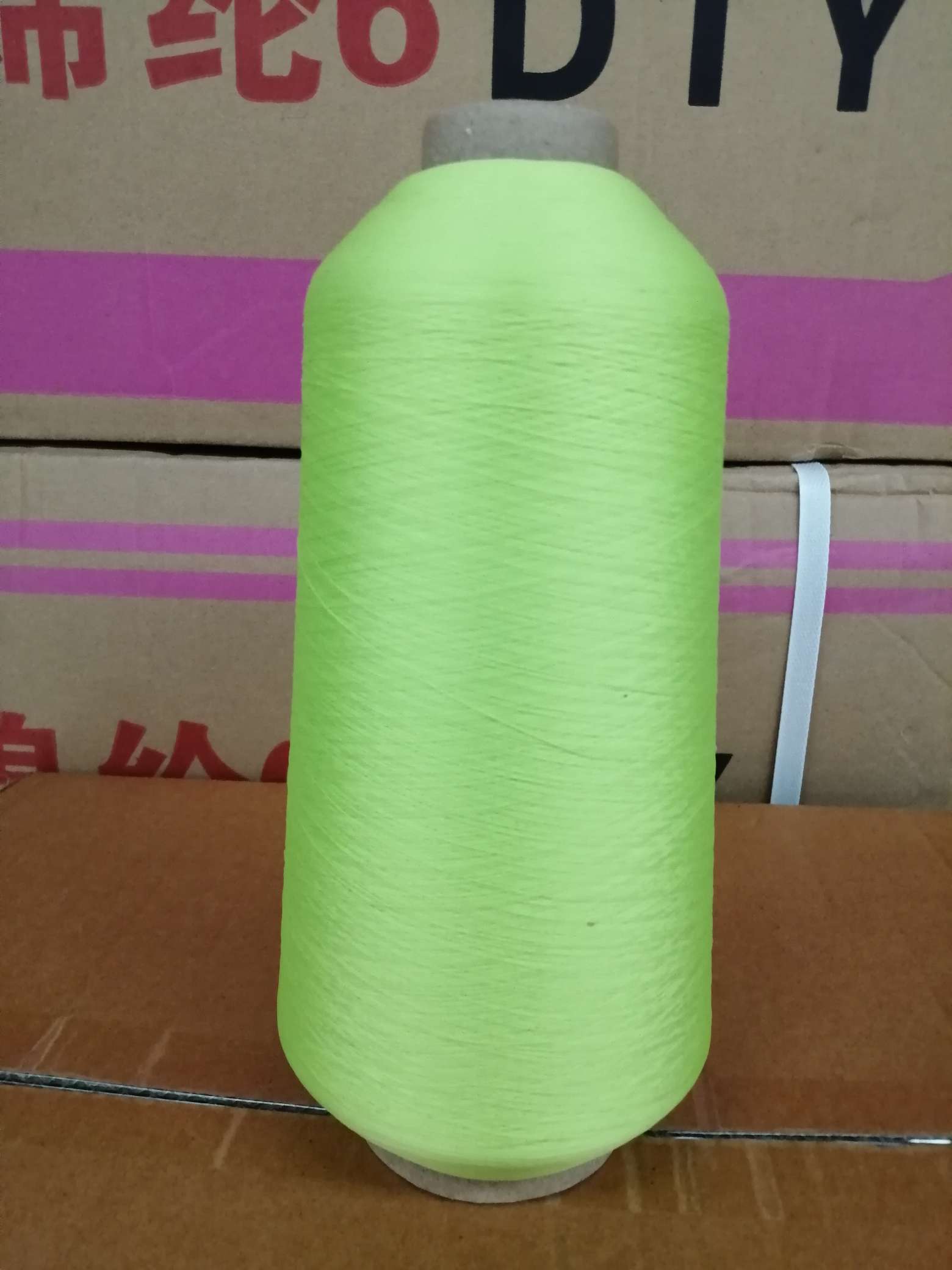 Direct sales of nylon high-elastic filament from the manufacturer. Colored nylon elastic filament in stock. Nylon high-elastic filament 40D, 70D, 200D, fruit green