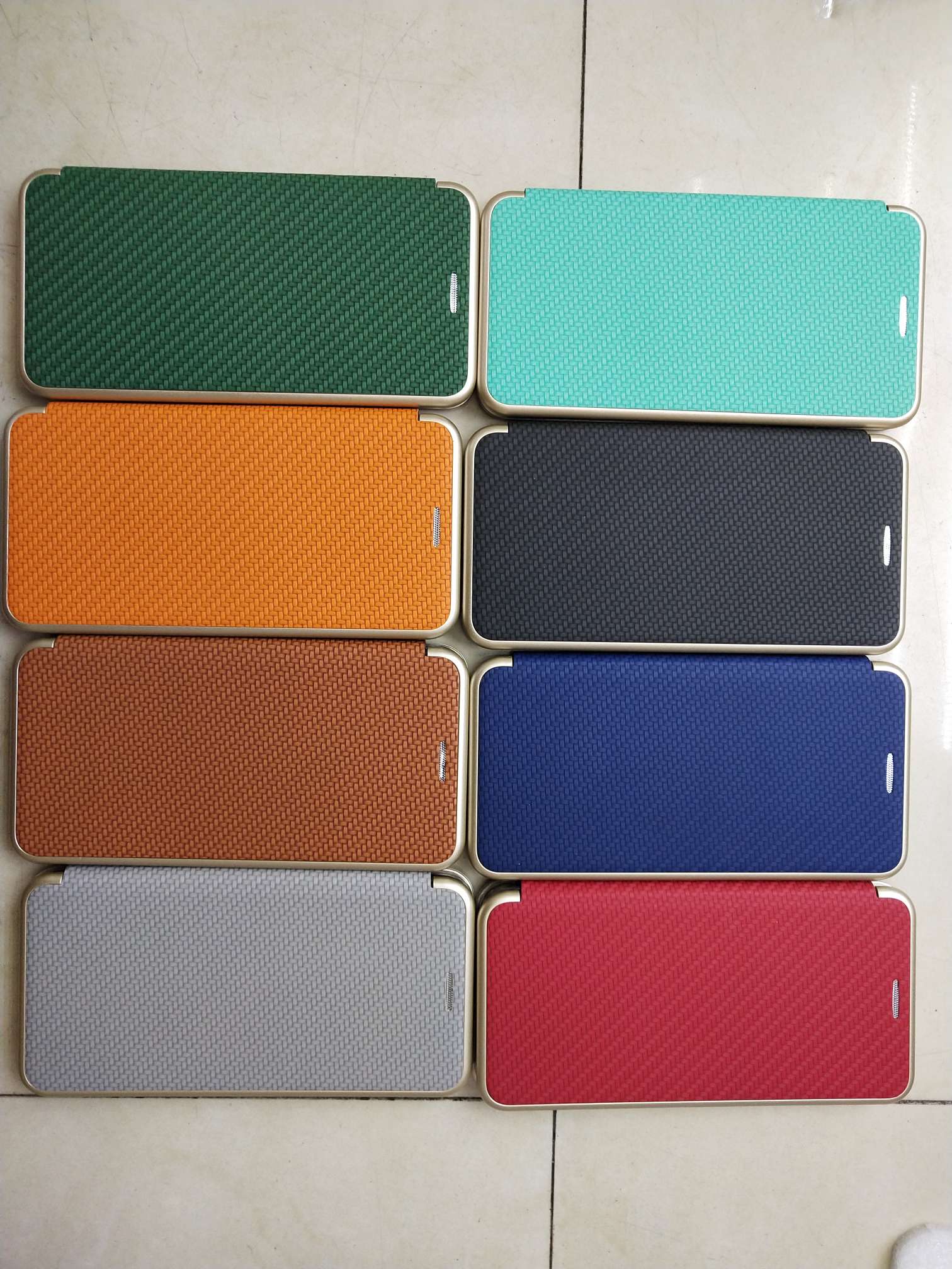 Woven leather phone case