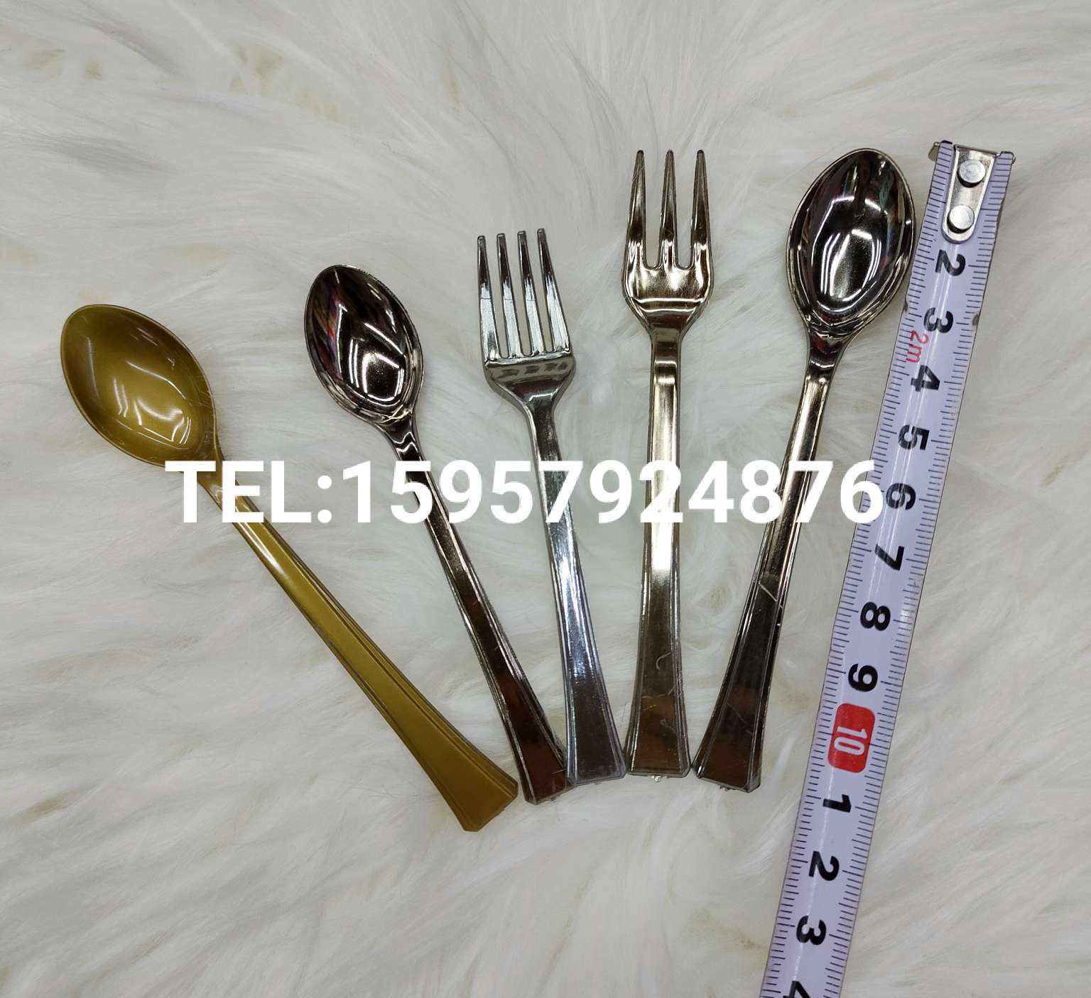 Disposable Electric Gold Plated Silver Cutlery Spoon Party Steakhouse Special 10-19Cm Specification drawing