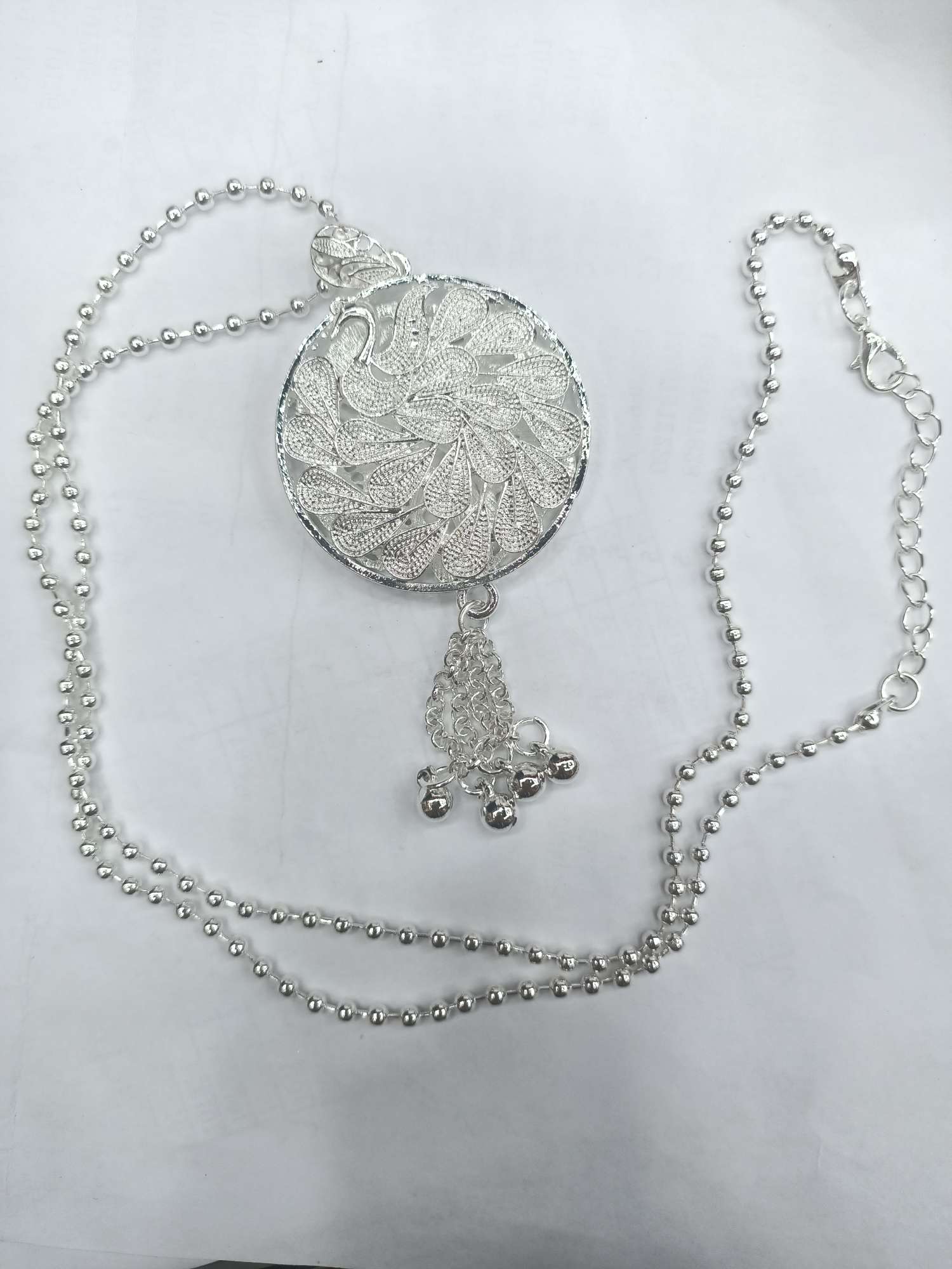 Minority Style Hollow Carving Peacock Pendant