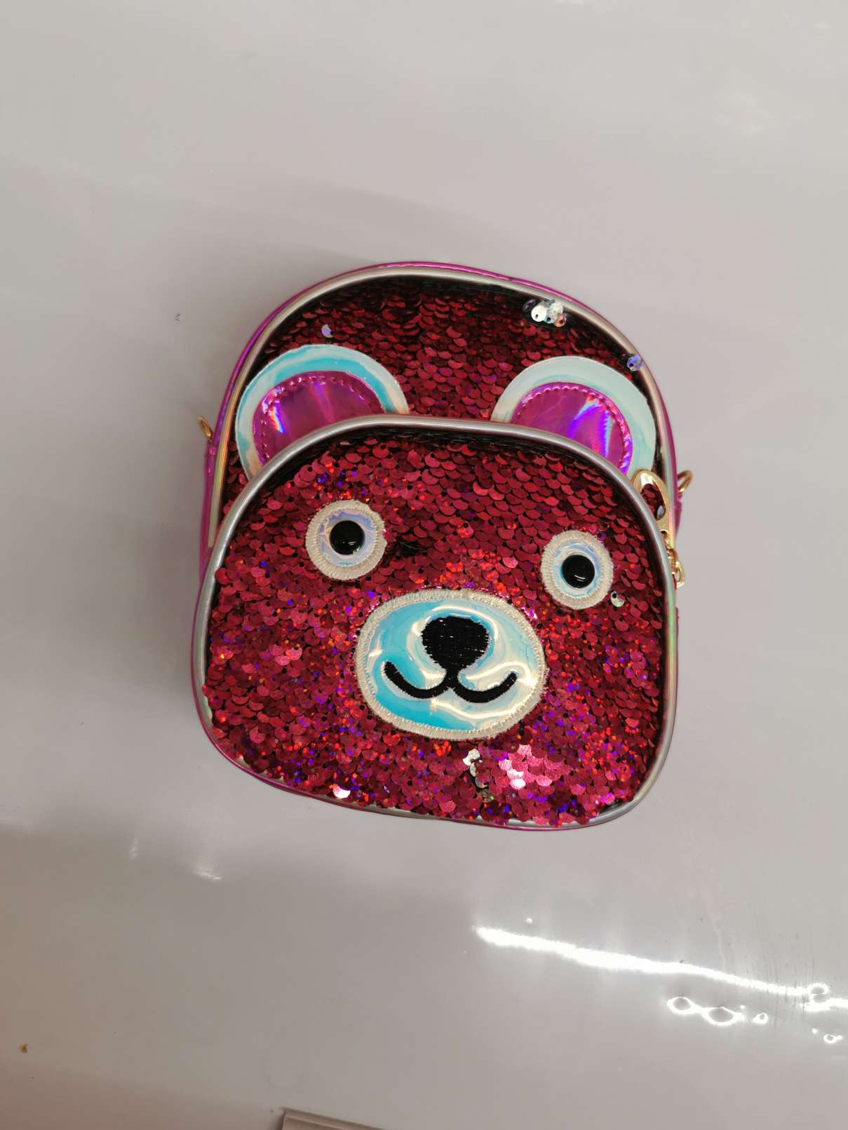 Small laser bear dual-purpose schoolbag