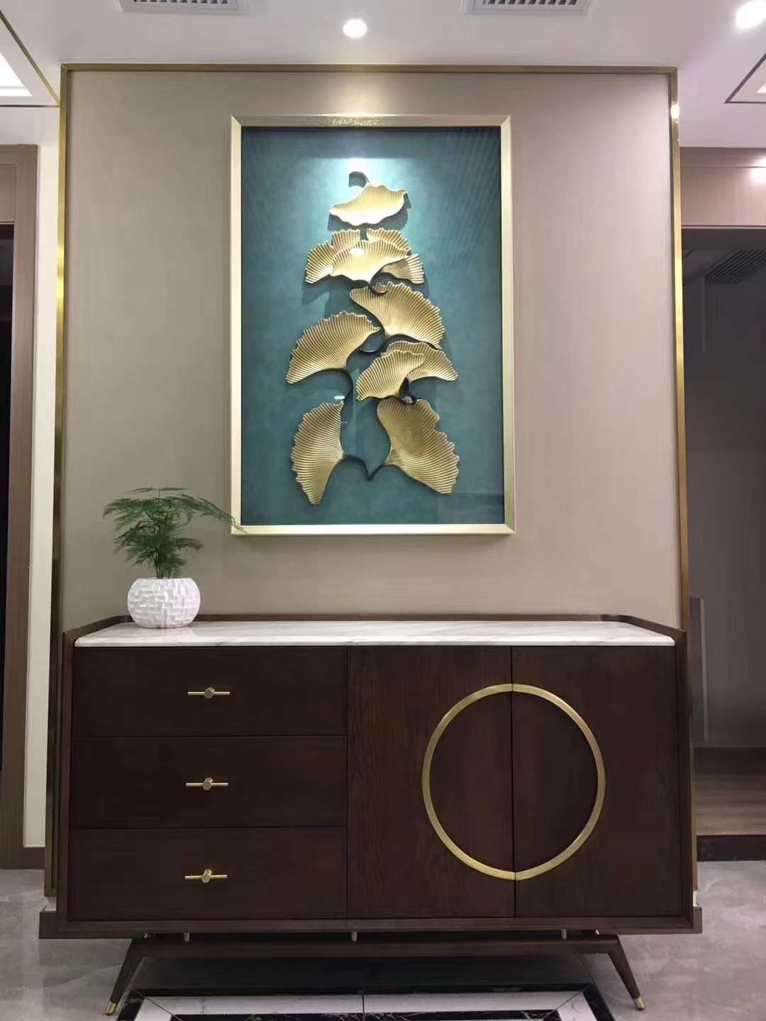 Best-selling sofa background wood carvings for dining rooms and living rooms. details Picture