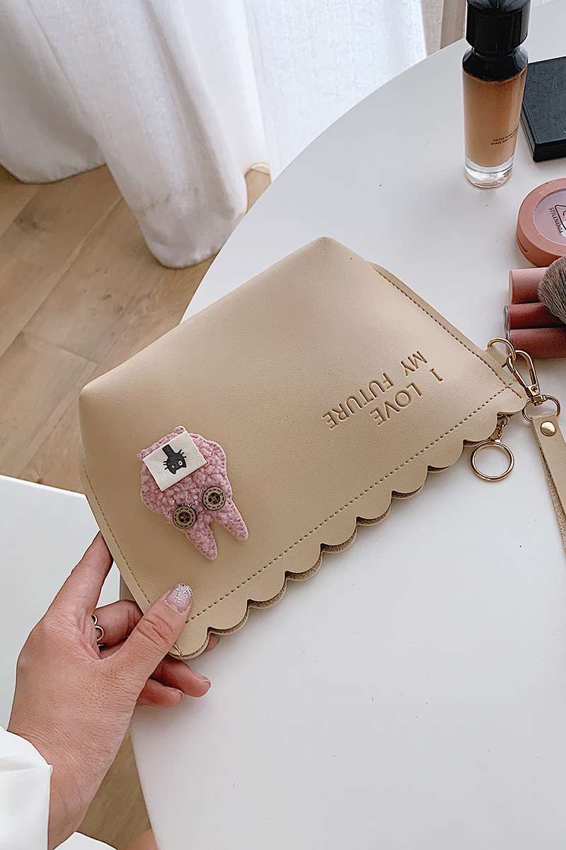 韩版波浪纹手拿包化妆包细节图