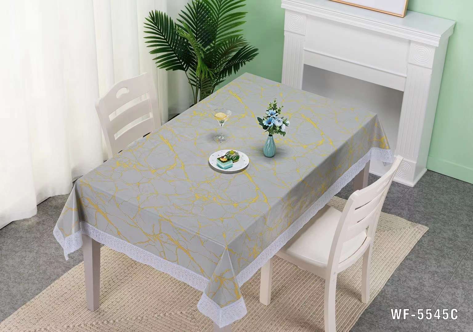 Marble Three-Inch Lace Tablecloth Modern Chinese Rectangular Table Cloth Tea Table High-End Sense Of High-End details Picture