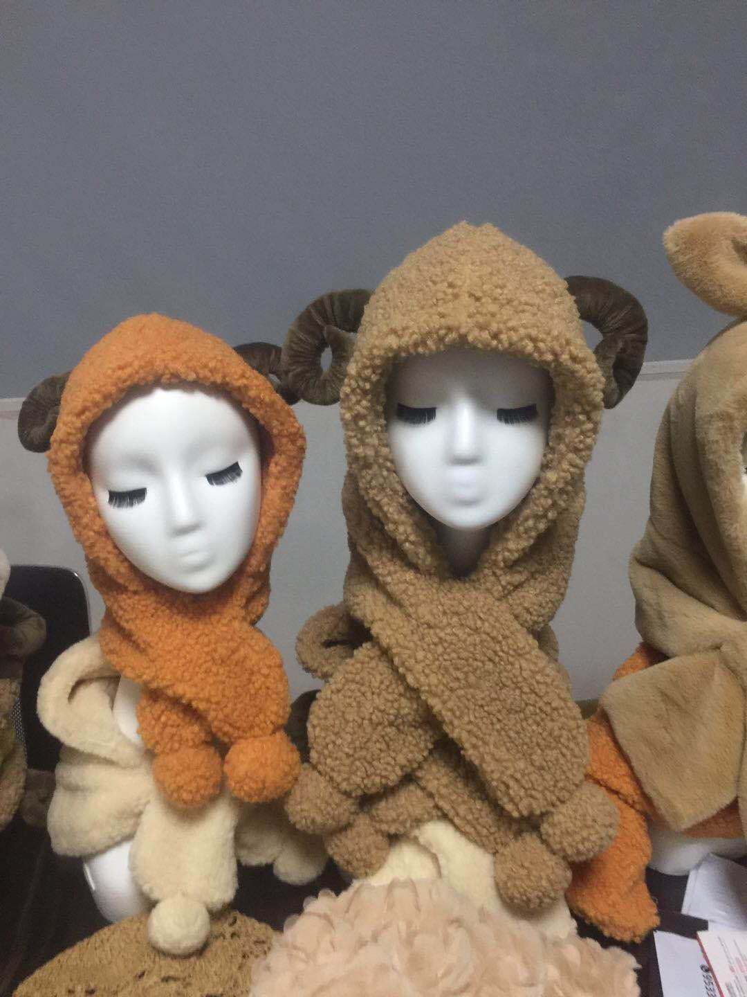 羊卷毛帽子