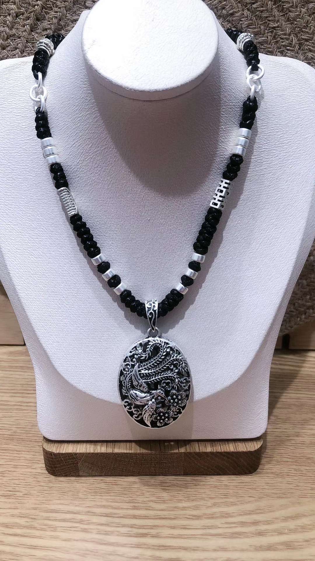 Jingpoli Accessories KL40 Korean wax thread pure hand-woven Phoenix Flying pull-out sweater chain