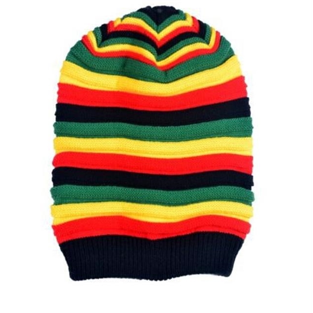 Jamaica Red yellow green reggae knitted hat men's and women's acrylic wool hat street dance pile hat