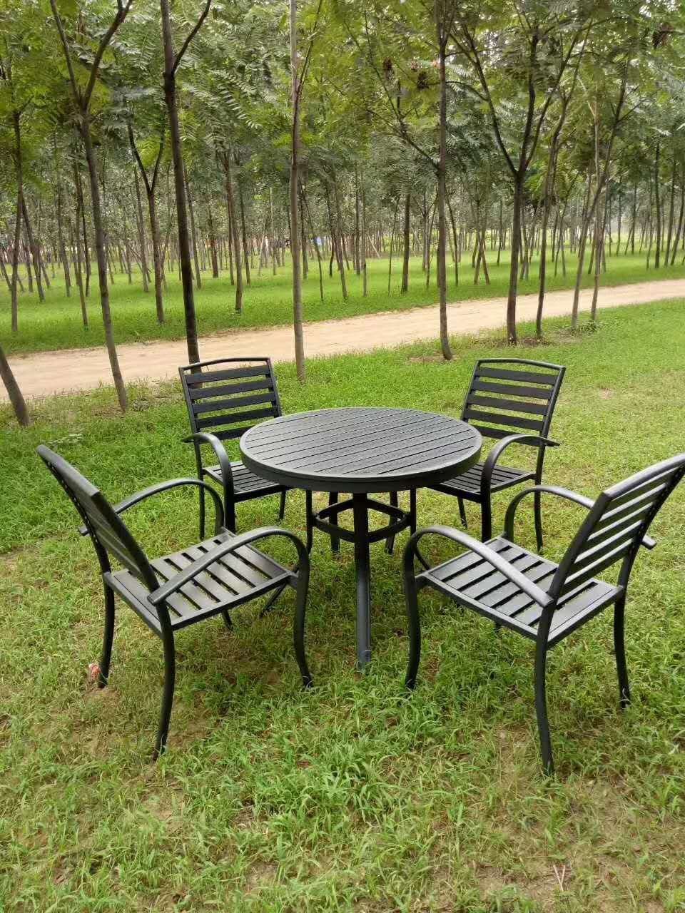 Wood-like tables and chairs, outdoor furniture, and courtyard furniture