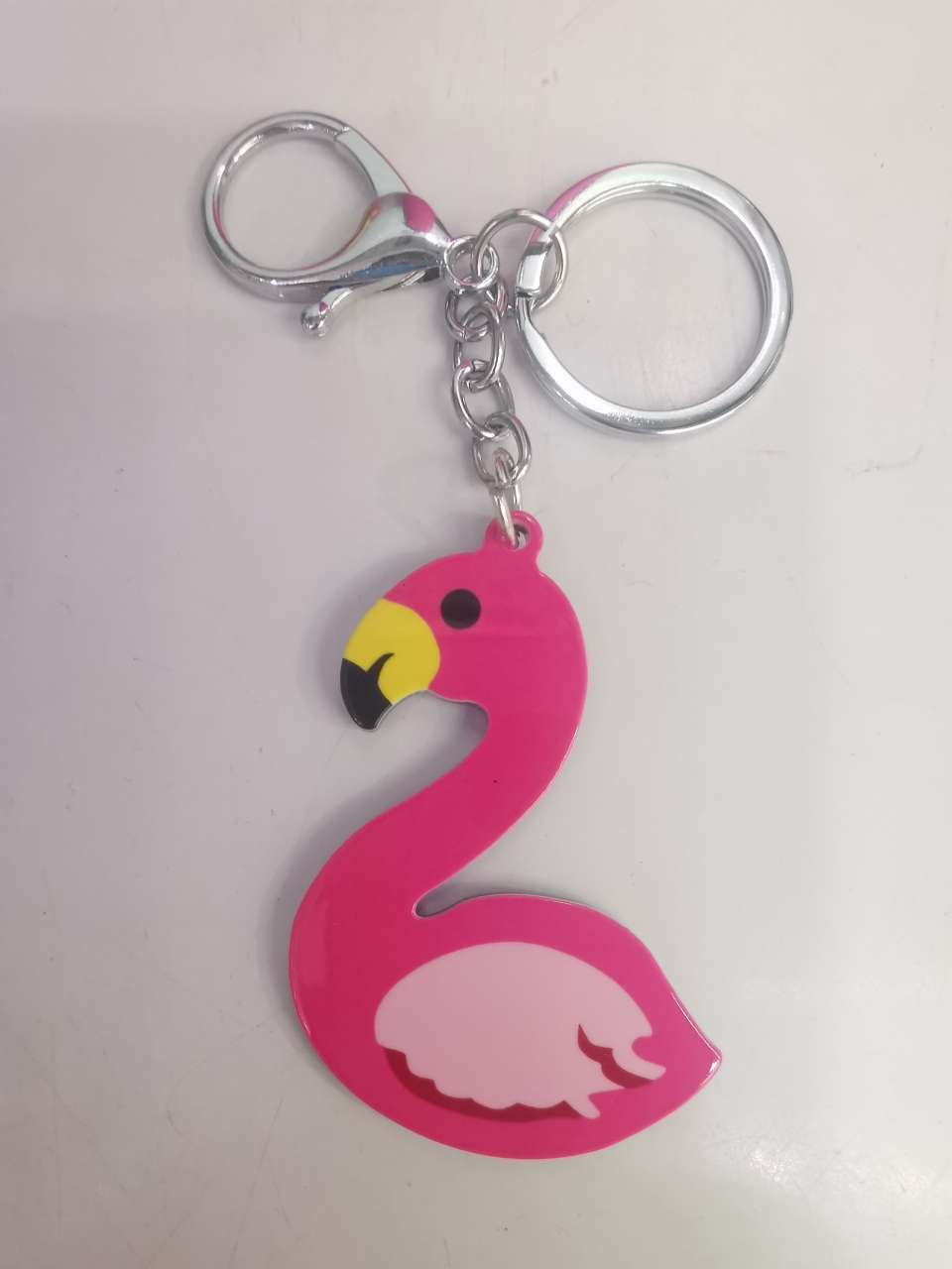 Korean version of fashion new domestic foreign trade personalized customization, acrylic lobster buckle 4mm thickness, portable key chain pendant, boys, girls bag pendant, flamingo key chain