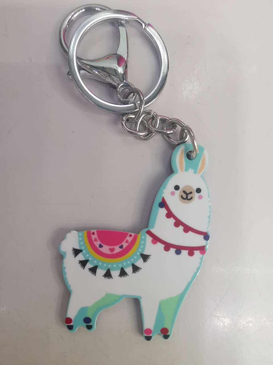 Korean version of fashion new domestic foreign trade personalized customization, acrylic lobster buckle 4mm thickness, portable key chain pendant, boys, girls bag pendant, alpaca key chain thumbnail