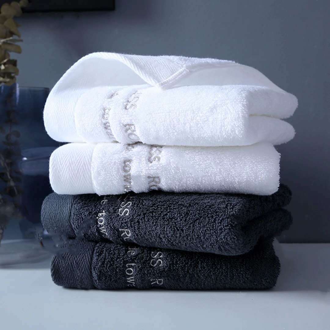Tuoou Textile Factory Direct Sales Boutique Long Staple Cotton Towel High-Grade Gift Herringbone Embroidered Towel 8509
