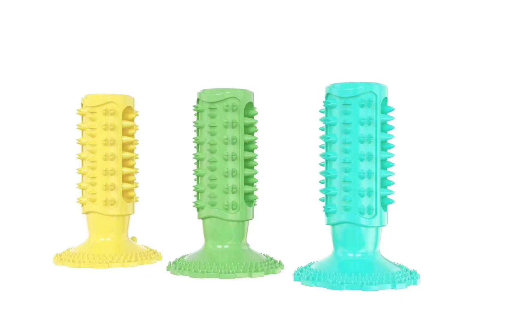 In August, cross-border e-commerce companies added a new popular product: the Voice dog toothbrush with suction cup. Classic shape design, still using new molar channel and serrated molar protrusion, using suction