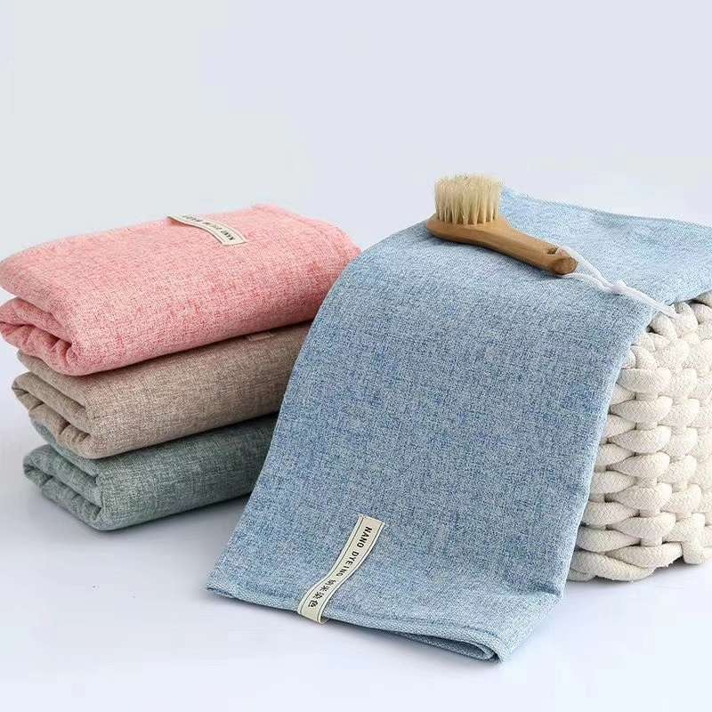Tuoou Textile Factory Direct Plant Dyed Cotton Gauze Gift Towel Japanese Plain Towel 8888 details Picture