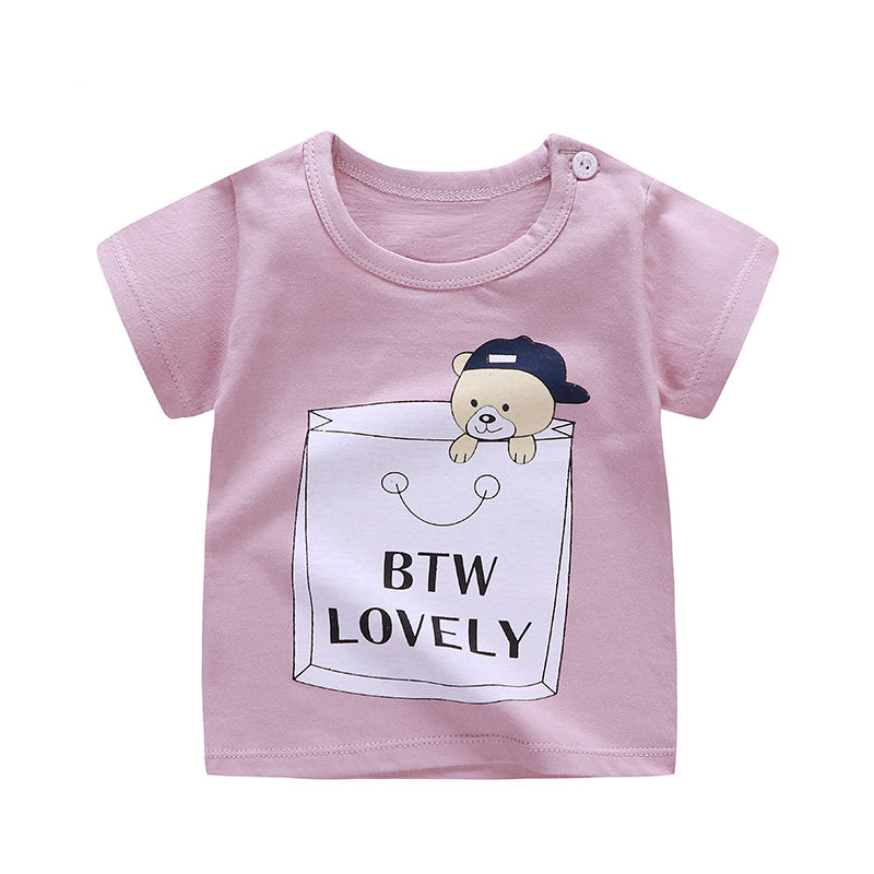 Short Sleeved T-shirt for Babies summer 8 Baby Tops Short sleeved T-shirts for boys and girls bottom tops half sleeved summer dresses thumbnail