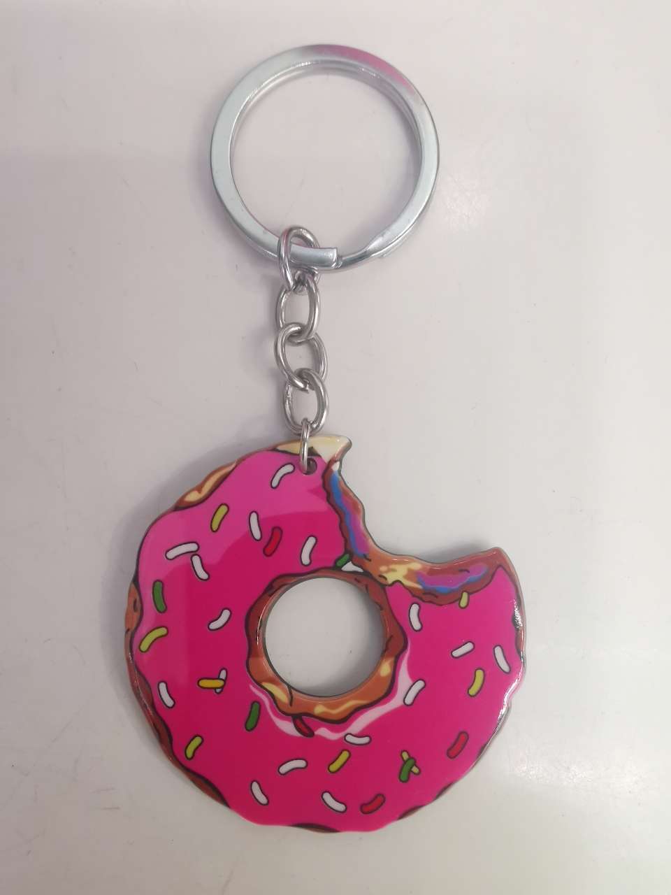 Korean version of fashion new domestic foreign trade personalized customization, acrylic lobster buckle 4mm thickness, portable key chain pendant, boys, girls bag pendant, doughnut key chain thumbnail