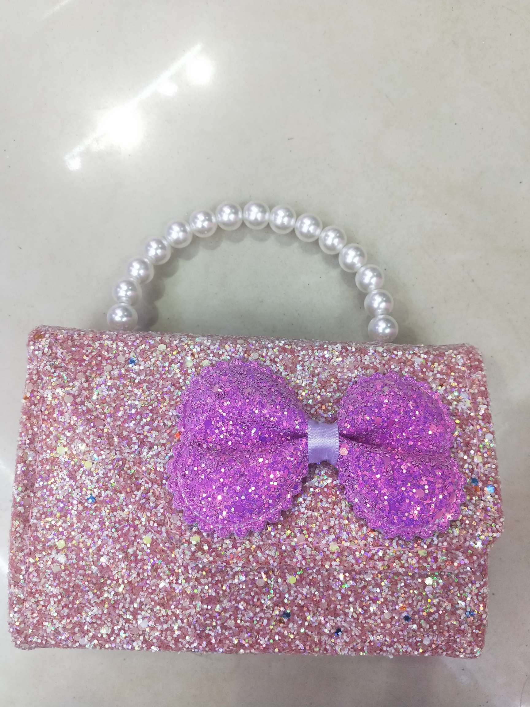 Fashionable children's bag, princess bag, dinner bag, luminous bow bag, coin purse Specification image