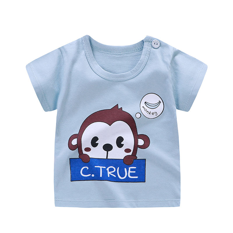 Baby short Sleeved T shirt Summer 1 Baby Top Short sleeved T shirt for boys and girls bottom shirt half sleeved summer dress thumbnail