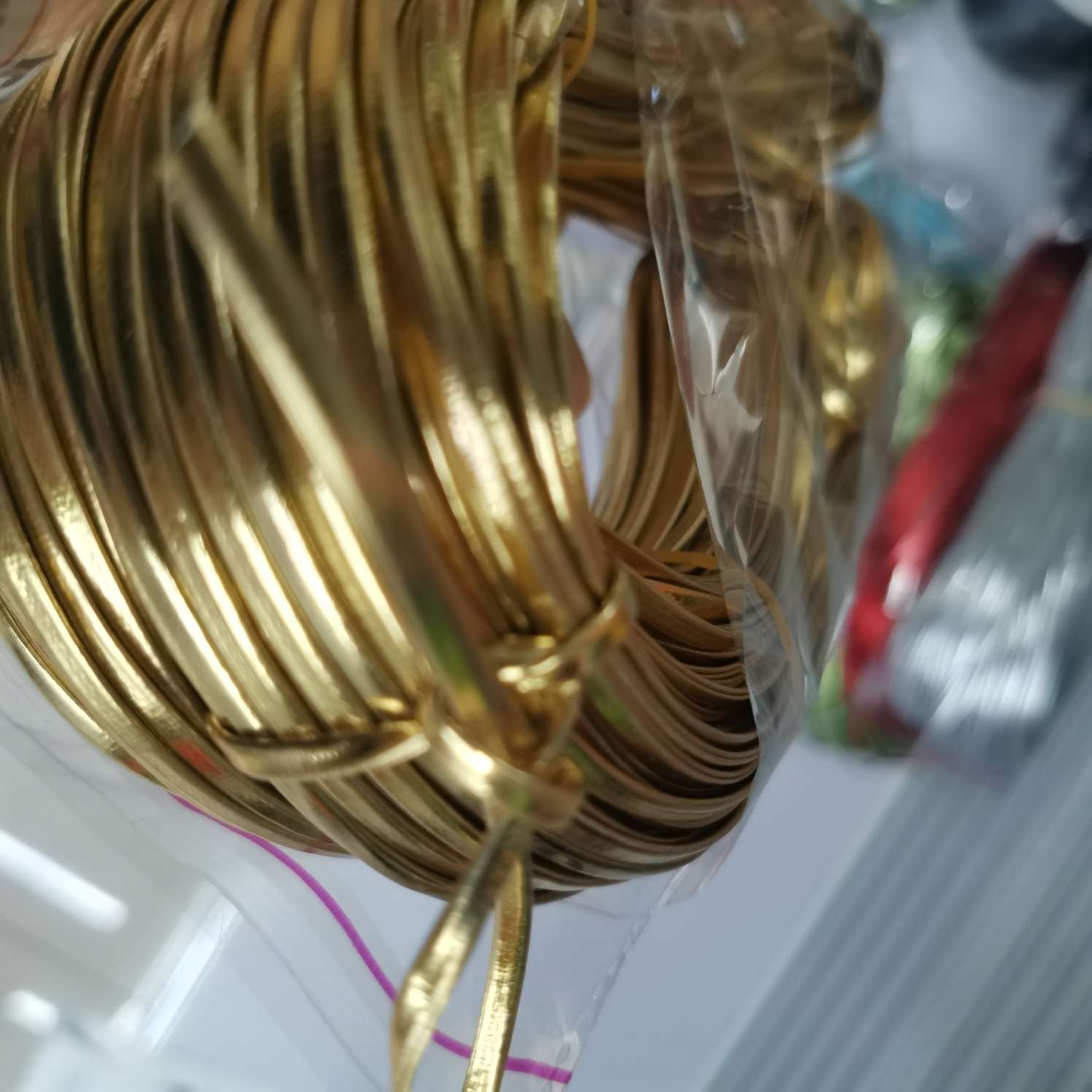 金色压条扁绳饰品配件