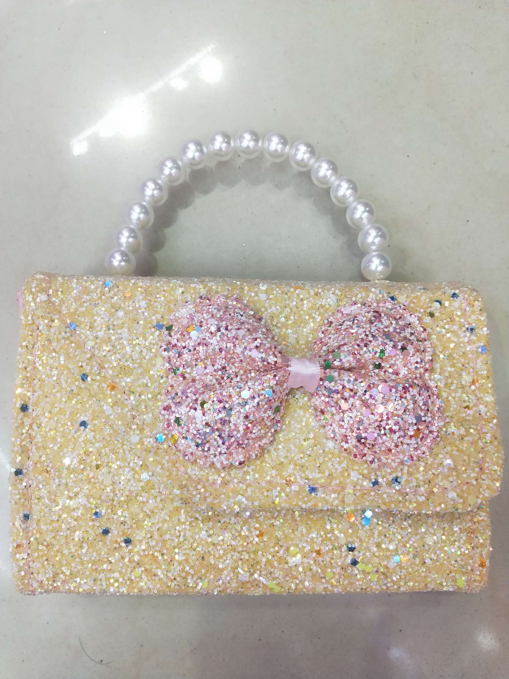 Fashionable children's bag, princess bag, dinner bag, luminous bow bag, coin purse