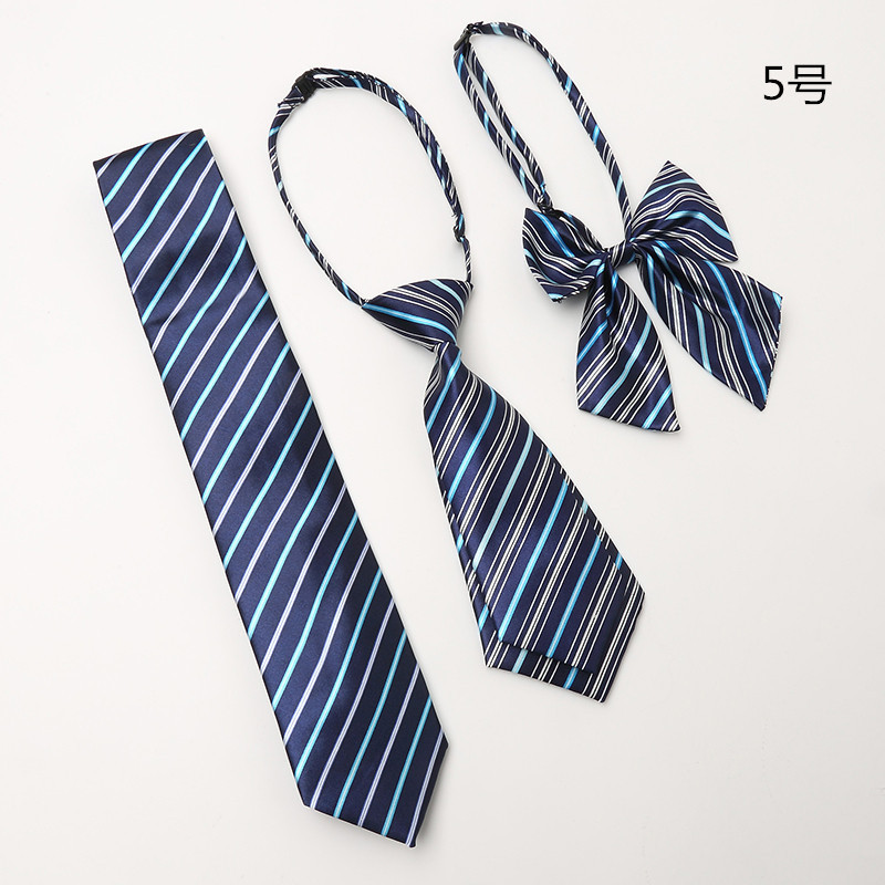 188领带男正装商务 工作服学生韩版蓝白系男领带女领花 男女同款 https://m详情图9