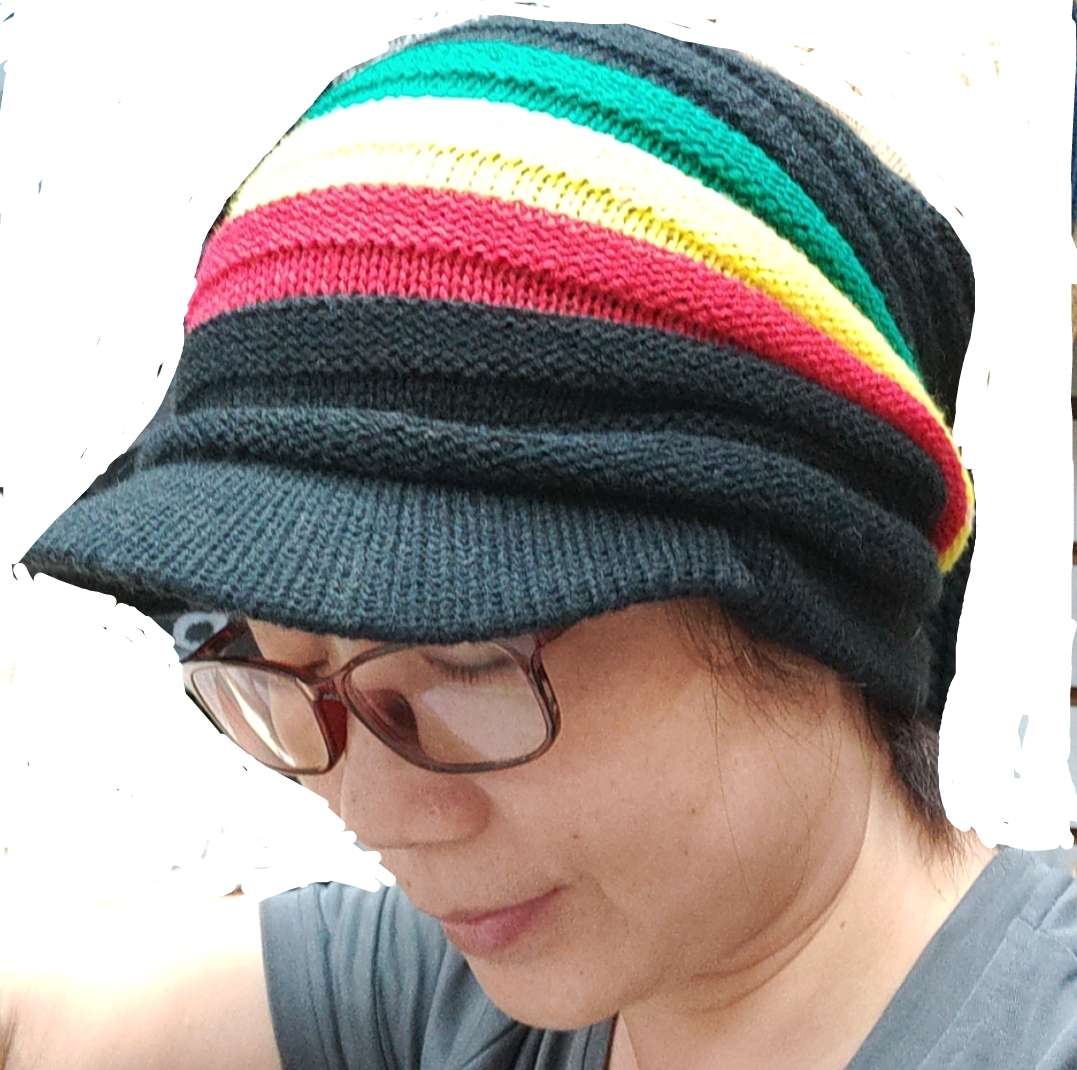 Jamaica Red yellow green reggae knitted hat men's and women's acrylic wool pile hat thumbnail