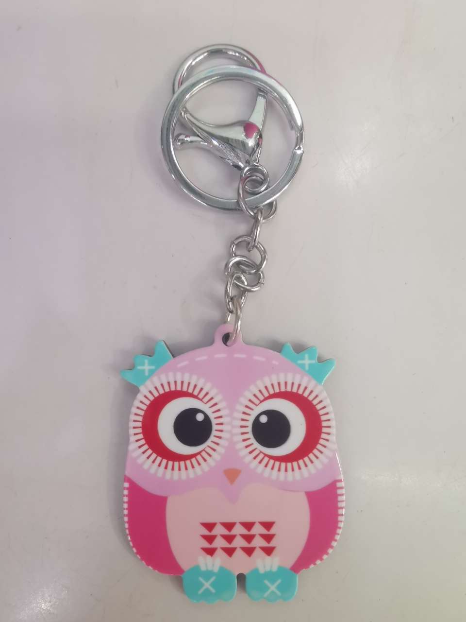 Korean version of fashion new domestic foreign trade personalized customization, acrylic lobster buckle 4mm thickness, portable key chain pendant, boys, girls bag pendant, owl key chain thumbnail