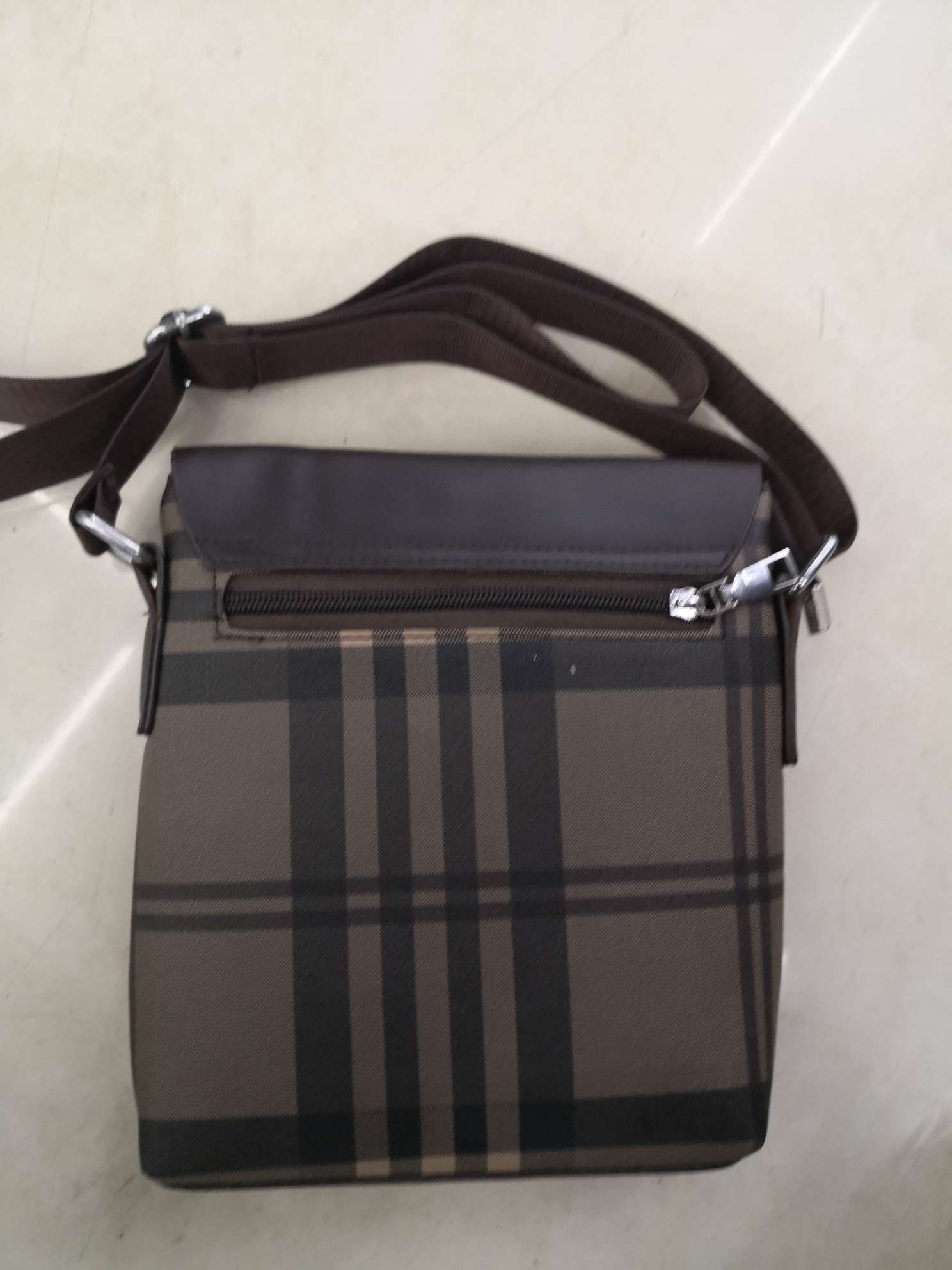 Trendy Korean Striped Crossbody Bag For Men Specification drawing