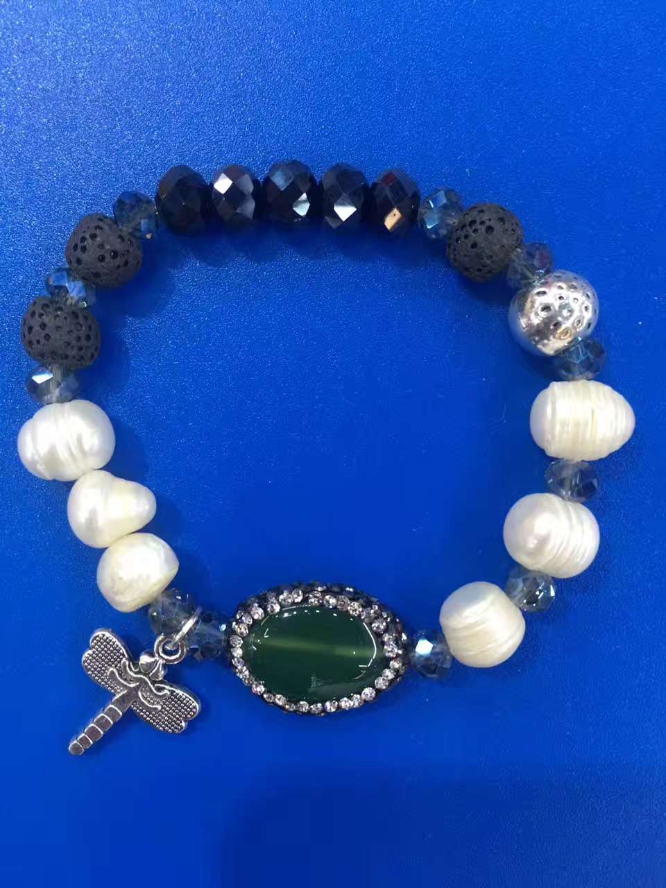 Onyx pearl bracelet 396 below