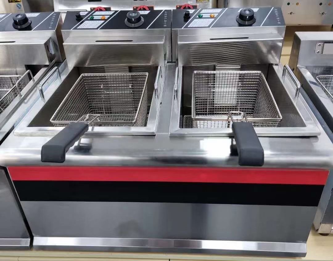Double-cylinder fryer display cabinet