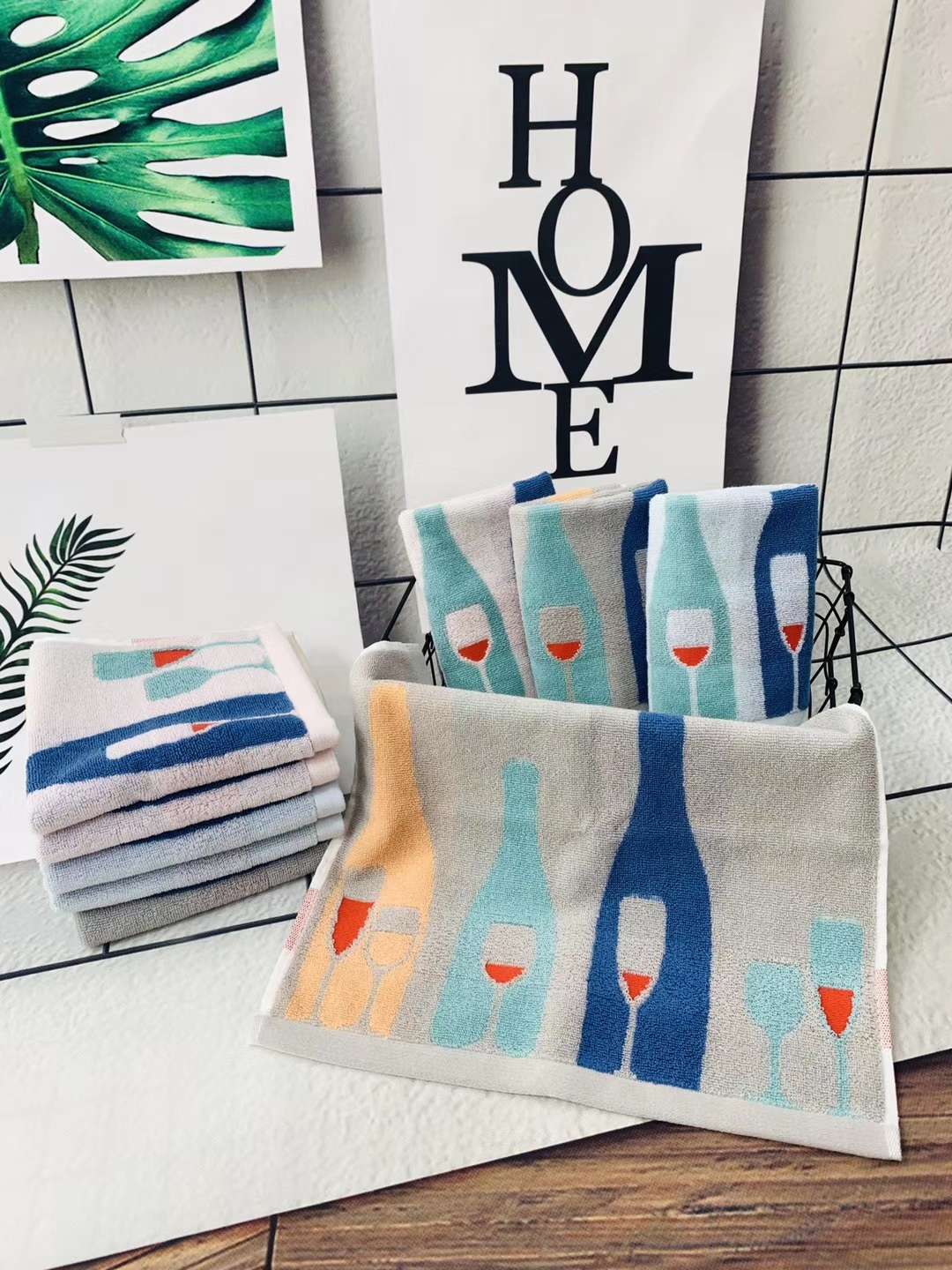 Topo Textile Factory Direct Cotton Combed Cotton High-Grade Towel Wine Glass Towel 8881 undefined