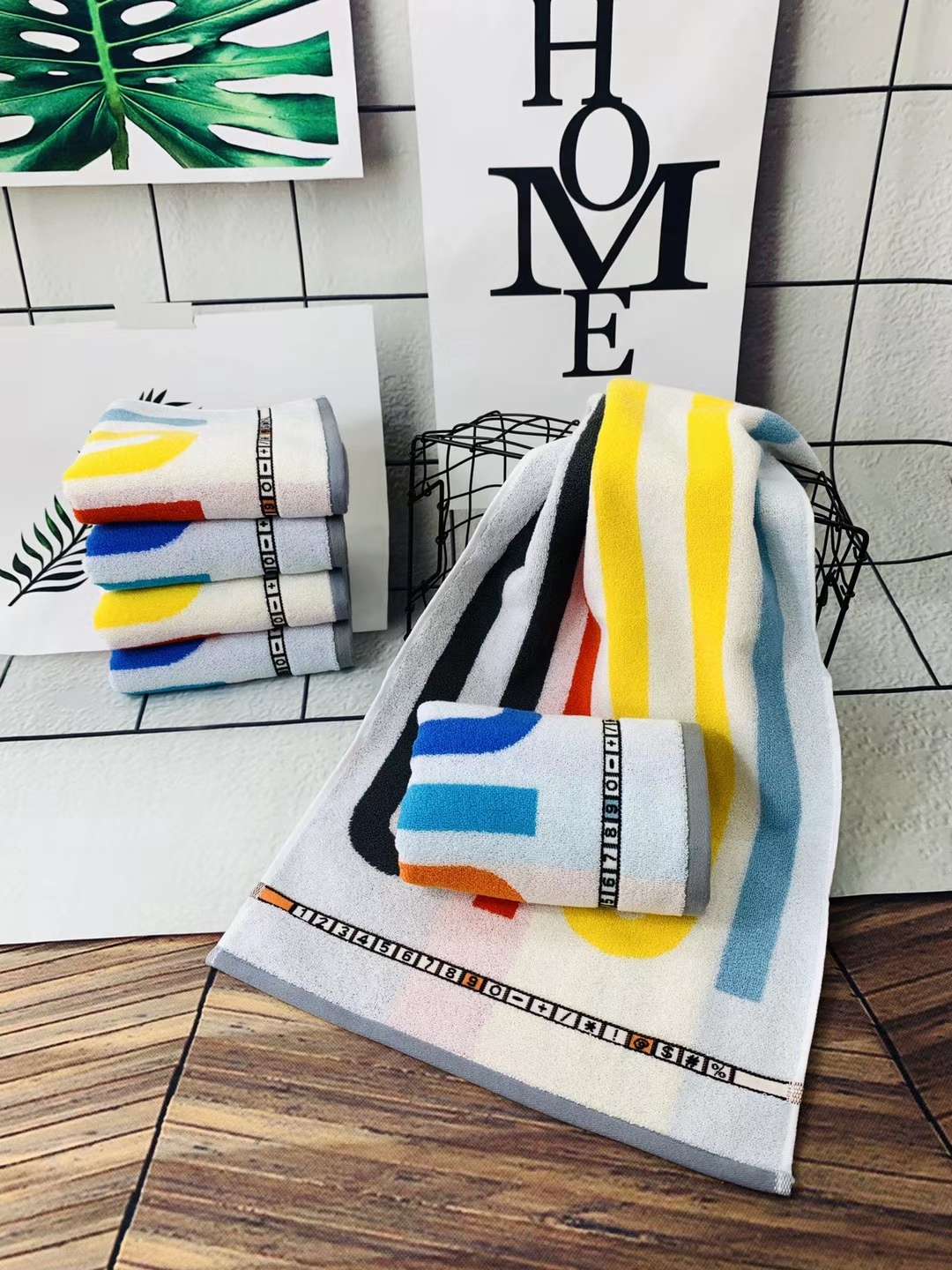 拓欧纺织  厂家直销  纯棉精梳棉精品毛巾  数字毛巾  8886细节图