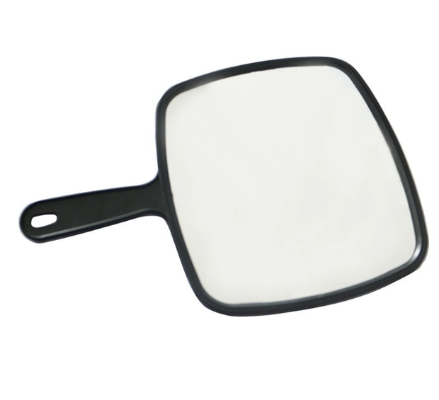 Hd Handle Makeup Mirror Barber Hand Mirror Large Round Beauty Salon Makeup Mirror High-Grade Portable Wall Hanging Mirror