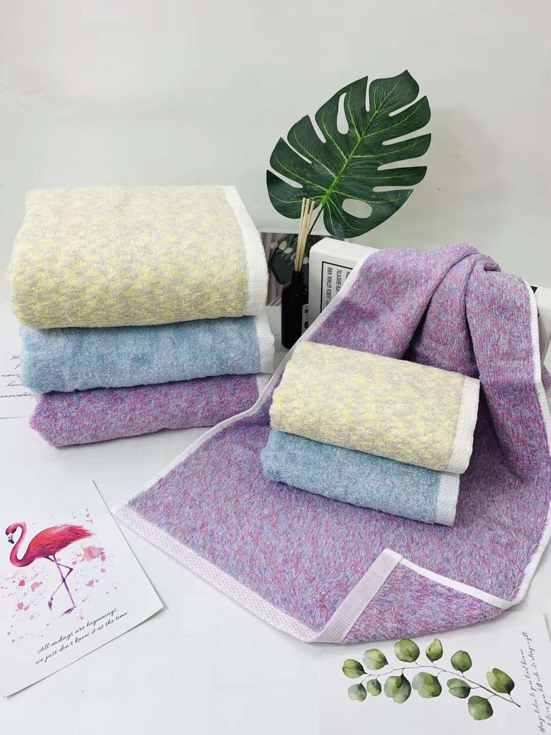 Top European Textile Factory Direct Bamboo Cotton Super Soft Rendering Gift Towel Tender Rendering Towel 8746 Application Scenario