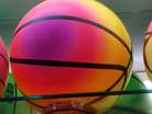 厂家直销9寸彩虹印篮球图案PVC球