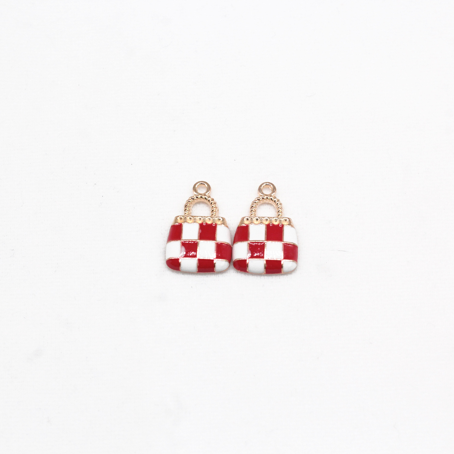 Factory direct sales of Amazon checkered bags, colorful accessories, diy alloy jewelry pendants and pendants undefined
