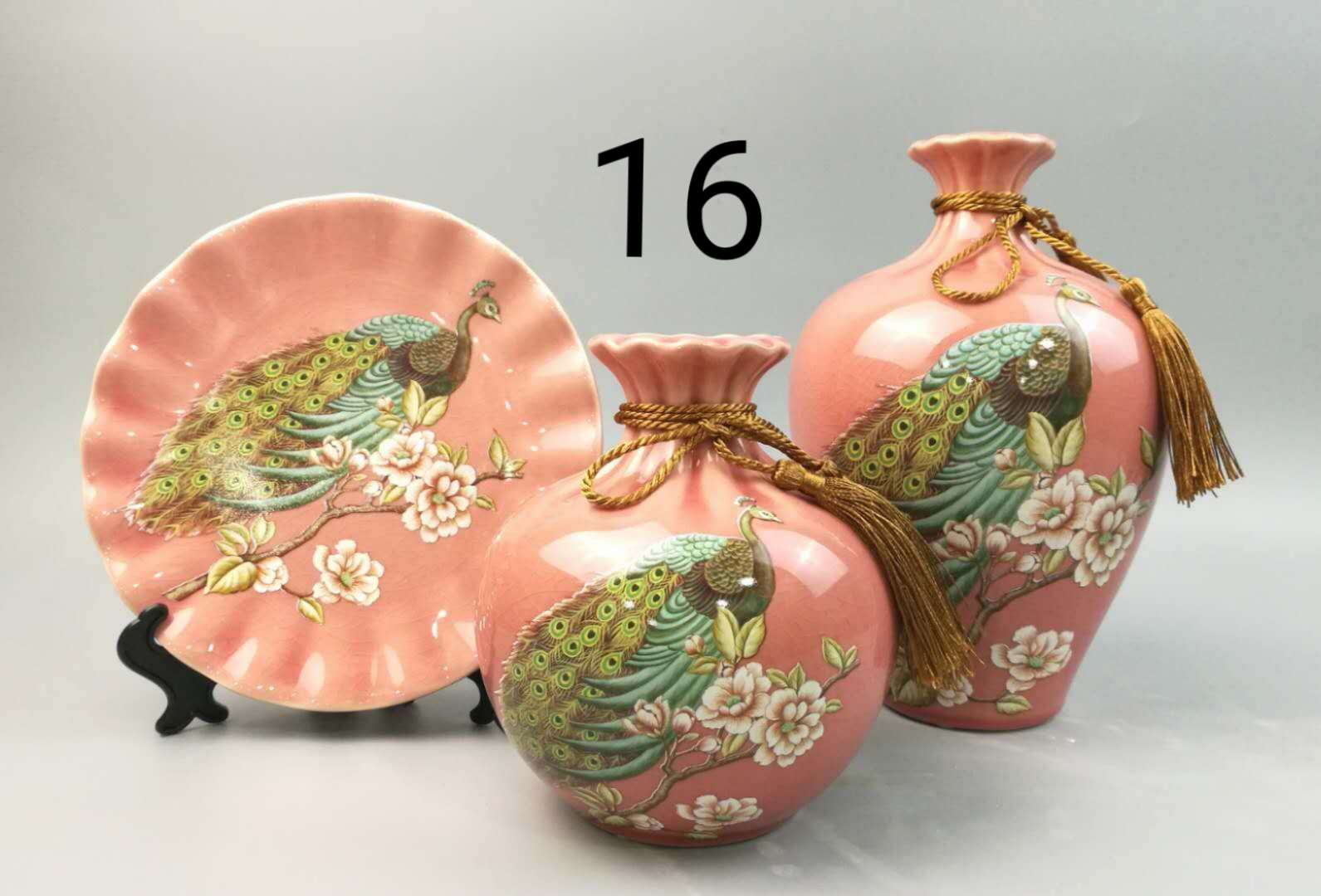 Three-piece ceramic printed set details Picture