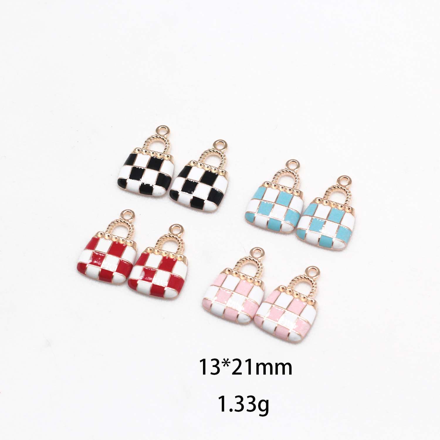 Manufacturers direct Amazon check bag color accessories accessories DIY alloy jewelry pendant thumbnail