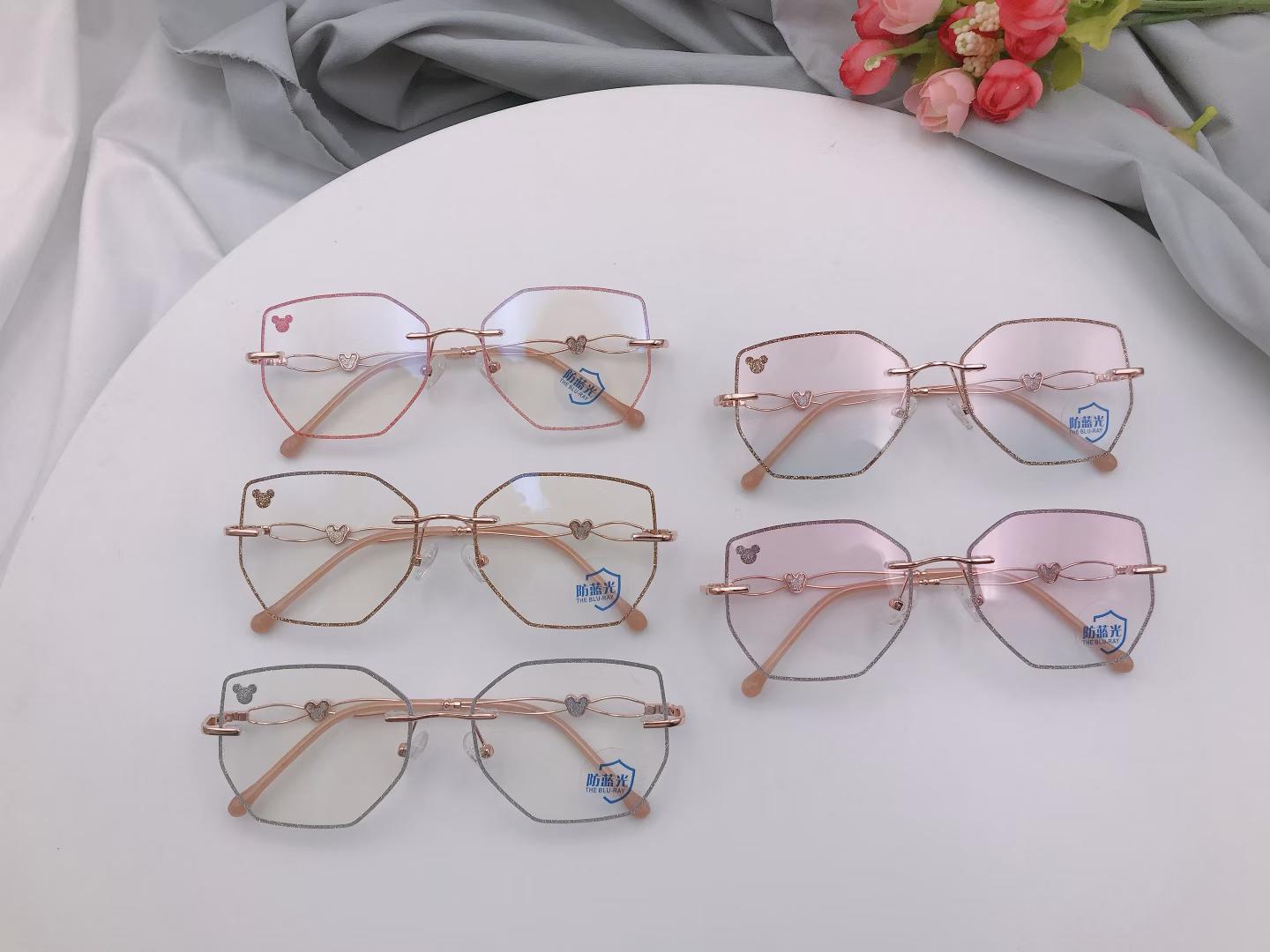 Blue cutting lenses Accetate leg for Lady