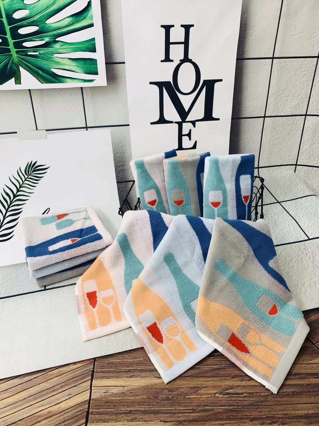 Topo Textile Factory Direct Cotton Combed Cotton High-Grade Towel Wine Glass Towel 8881 Item Picture