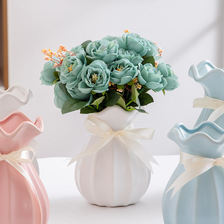 简约现代陶瓷花瓶创意北欧插花摆件花器可储水花店资材家居装饰品
