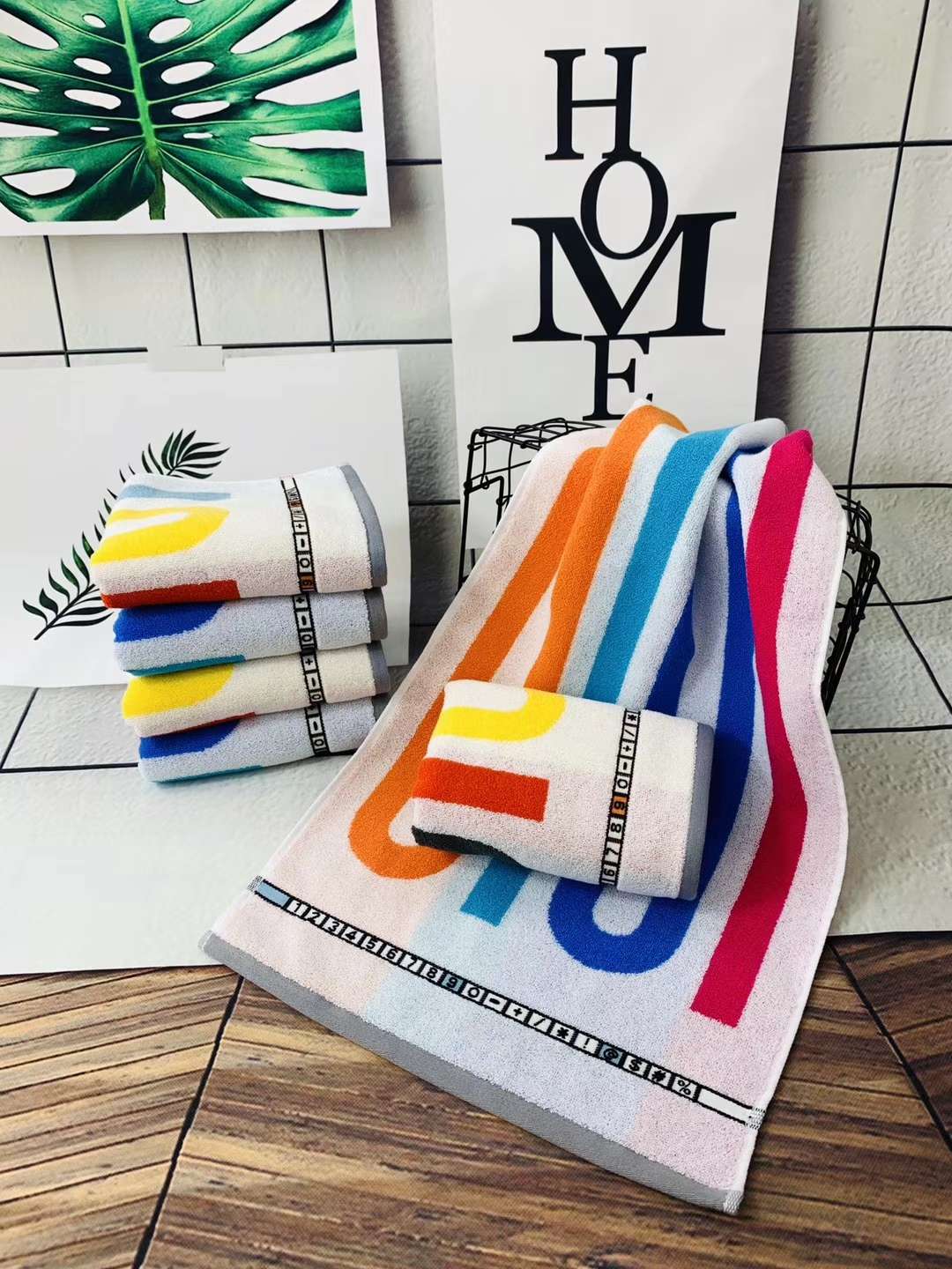 拓欧纺织  厂家直销  纯棉精梳棉精品毛巾  数字毛巾  8886产品图