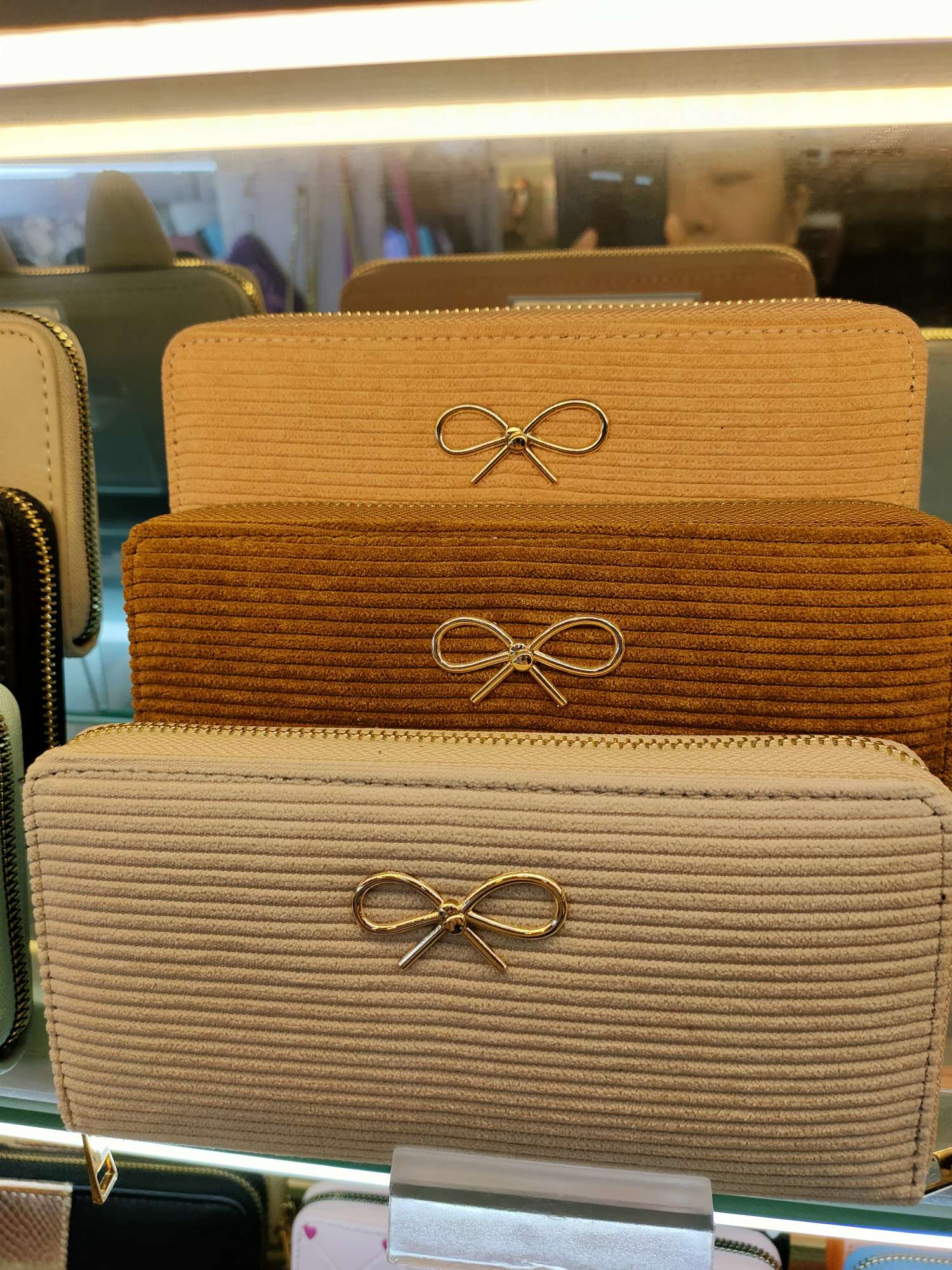 绒布时尚长款女士钱包手机包零钱包多卡包